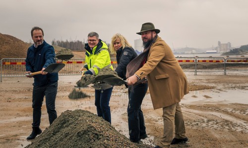 Från vänster: Mats Svensson, vd Tornum Group; Magnus Kagevik, vd och koncernchef, Lantmännen; Elisabeth Ringdahl, Chef Division Lantbruk, Lantmännen; Martin Pettersson, kommunstyrelsens ordförande